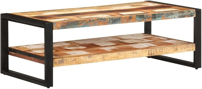 Coffee Table 47.2"x23.6"x15.7" Solid Reclaimed Wood, Side Table, Center Table - Image 7
