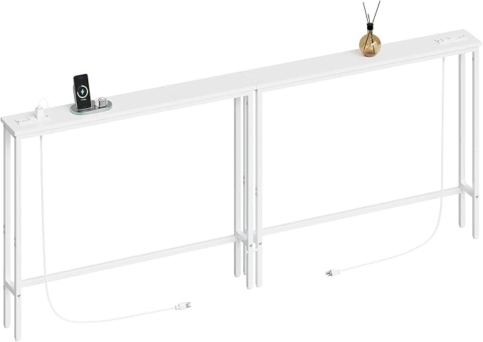 ELYKEN 2 Pack 5.9" Narrow Console Sofa Table by ELYKEN