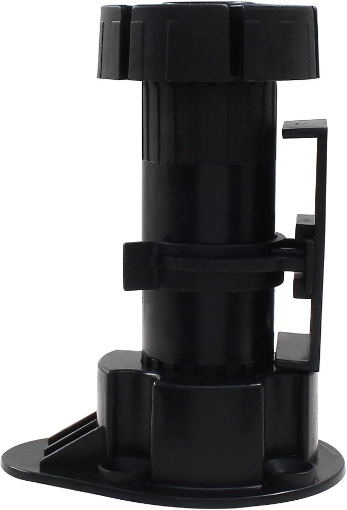 Jiozermi 4 Pack Black Plastic Cabinet Legs, Adjustable Furniture Feet - Image 4