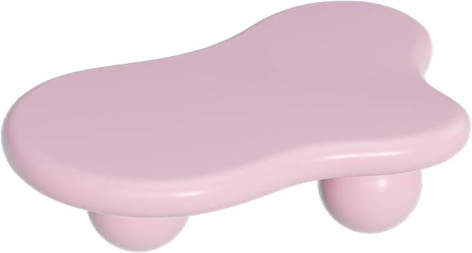 47.2" Cloud Coffee Table with 3 Ball Legs, Modern Irregular Center Table - Image 9