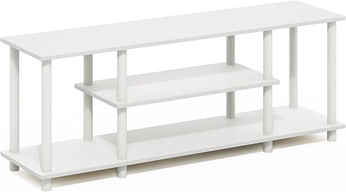 Furinno Turn-N-Tube TV Stand, 3-Tier Open Frame Rectangular Entertainment Center - Image 4