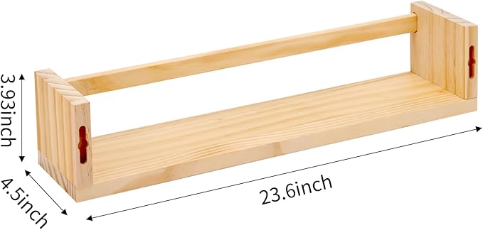 Fixwal Nursery Book Shelves, 23.6 Inch Floating Bookshelves - Image 3