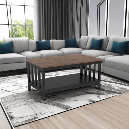 ChooChoo Farmhouse Coffee Table, 40 Inch - Image 6