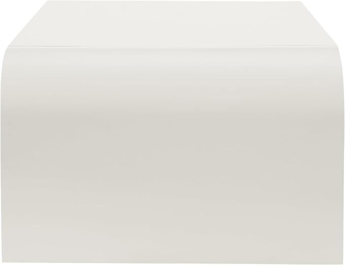 Modern Curved Coffee Table, 47.2’’ Minimalist Waterfall Center Table - Image 8