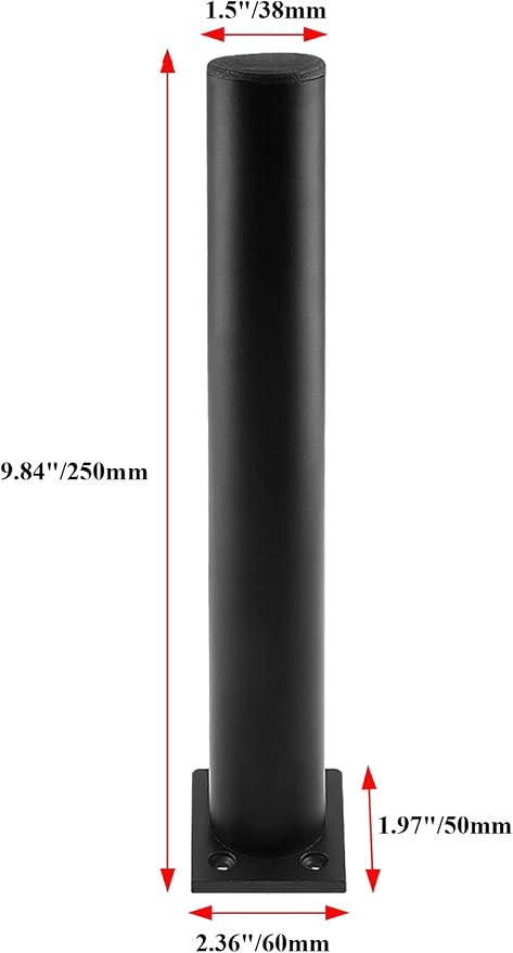 Set of 4 Furniture Legs 10 Inch, Adjustable Aluminum Alloy Cabinet Legs - Image 3