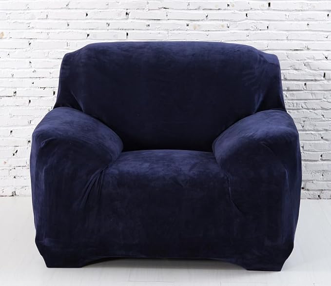 vctops 1-Piece Velvet Plush Stretch Chair Sofa Slipcover Soft Fuzzy Fluffy by vctops