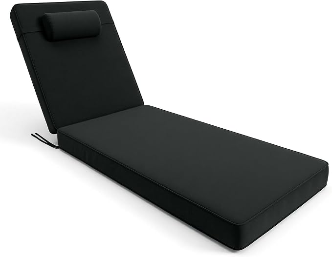 Chaise Lounge Cushion for Outdoor Furniture, Waterproof, Fade-Resistant and by Unknown