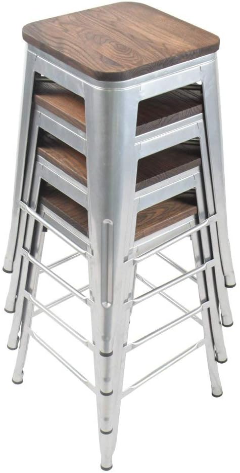 HAOBO Home 26" Backless Metal Counter Stool Height Bar Stools, Barstools - Image 9