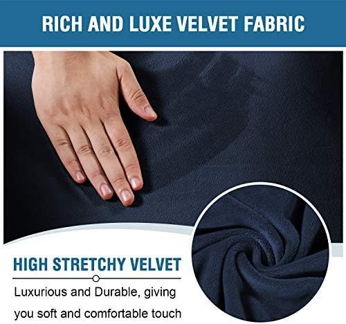H.VERSAILTEX Velvet Stretch Recliner Couch Covers 4-Pieces Style Recliner Chair - Image 3