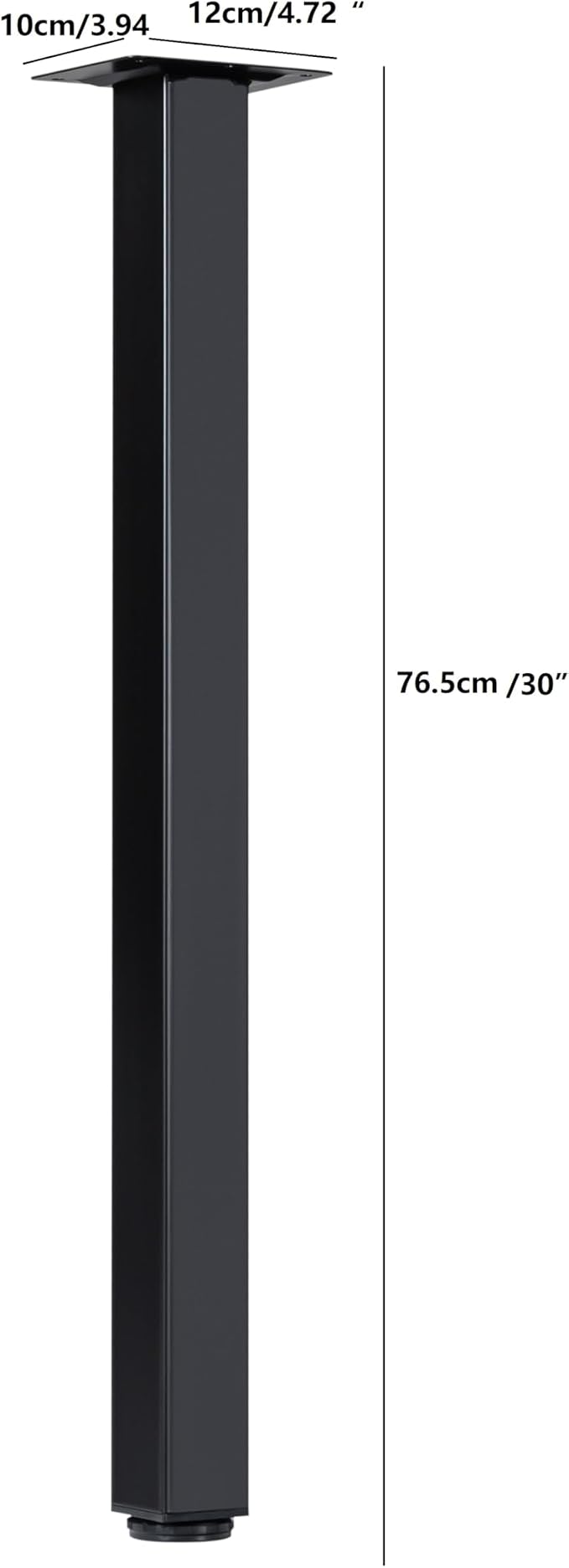 LCSDLHLSY 30 inch Adjustable Square Metal Table Legs, DIY Furniture Legs - Image 2