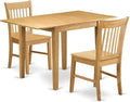 East West Furniture NDNO3-OAK-W 3 Piece Kitchen Table Set by EastWestFurniture