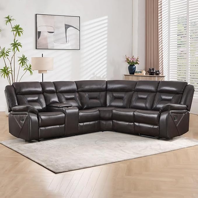 EBELLO Manual Reclining Sectional Sofa - Image 7