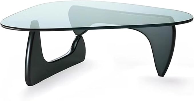 EASYSOUL Modern Glass Coffee Table, 32.68" D x 22.44" W x 15.75" H, Abstract - Image 6