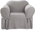 SureFit Cotton Duck Armchair Box Cushion One Piece Slipcover, Chair Cover by SureFitInc