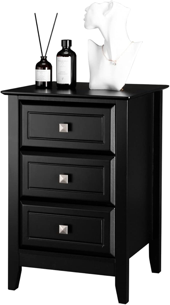 Bonnlo Upgraded Black Nightstand by Bonnlo