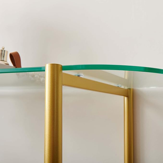 LumFurn Oval Glass Console Table - Image 7