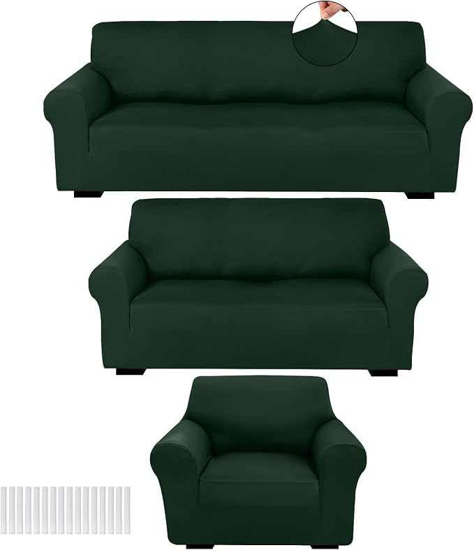 Peryiter 3 Pcs Couch and Loveseat Covers Set Sofa Cover by Peryiter