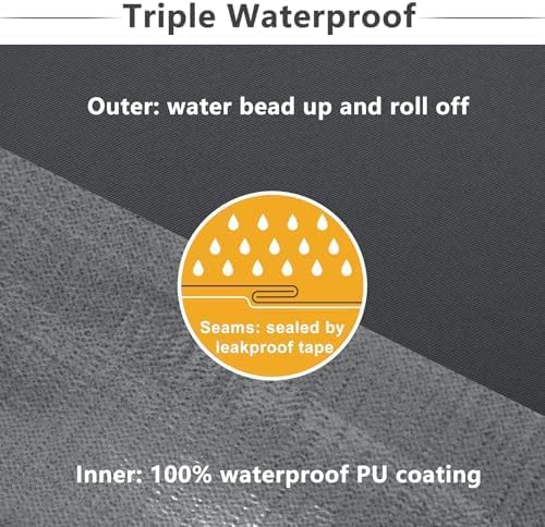 Favoyard Patio Chair Cushions 20 x 20 x 3 Inch Waterproof Outdoor Seat Cushions - Image 4