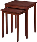 Pemberly Row Modern Nesting End Tables, Mahogany Wood Finish, MDF and Birch by PEMBERLYROW
