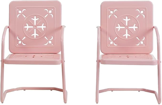 Crosley Furniture Azalea 2-Piece Outdoor Chair Set, Vintage Retro Metal Patio - Image 4