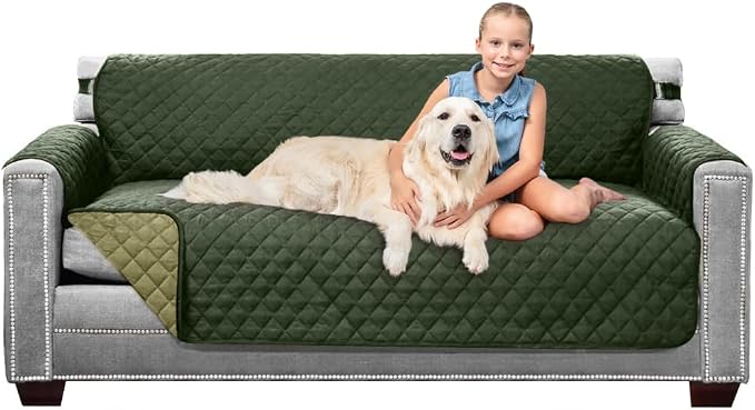 Sofa Shield® Couch Slip Covers for Dogs, Reversible Furniture Protector by SofaShield