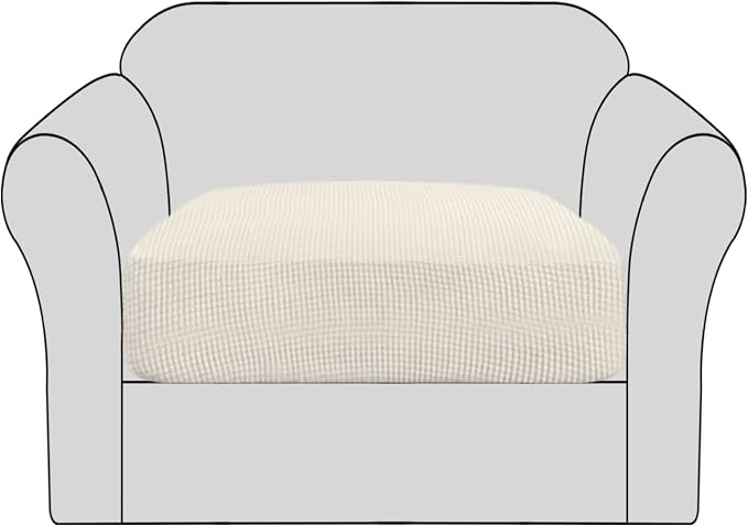 H.VERSAILTEX High Stretch Individual Seat Cushion Covers Sofa Slipcovers Couch by HVERSAILTEX