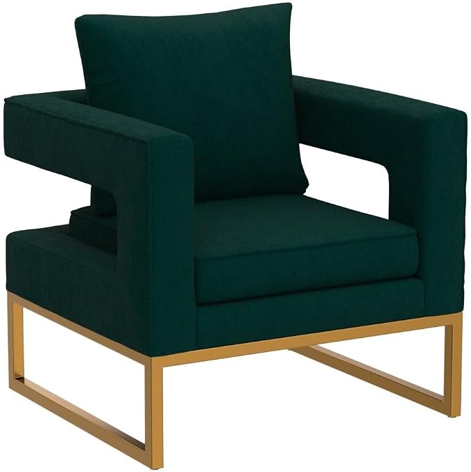 Roundhill Furniture Lenola Upholstered Accent Arm Chair - Image 4