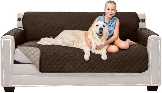 Sofa Shield® Couch Slip Covers for Dogs, Reversible Furniture Protector by SofaShield