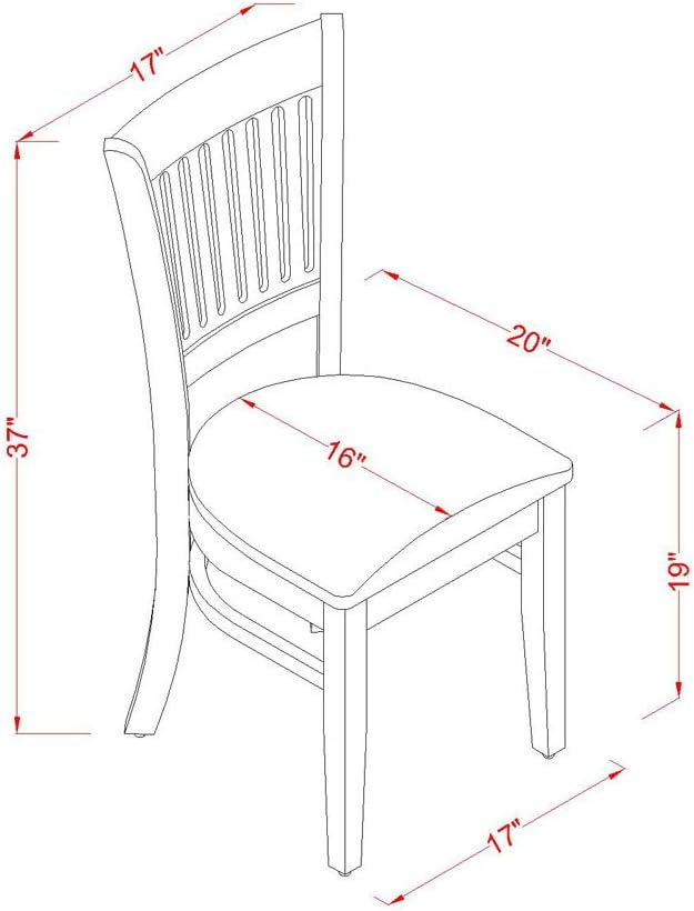 East West Furniture ANVA5-LWH-C 5 Piece Dining Room Table Set Includes a Round - Image 11