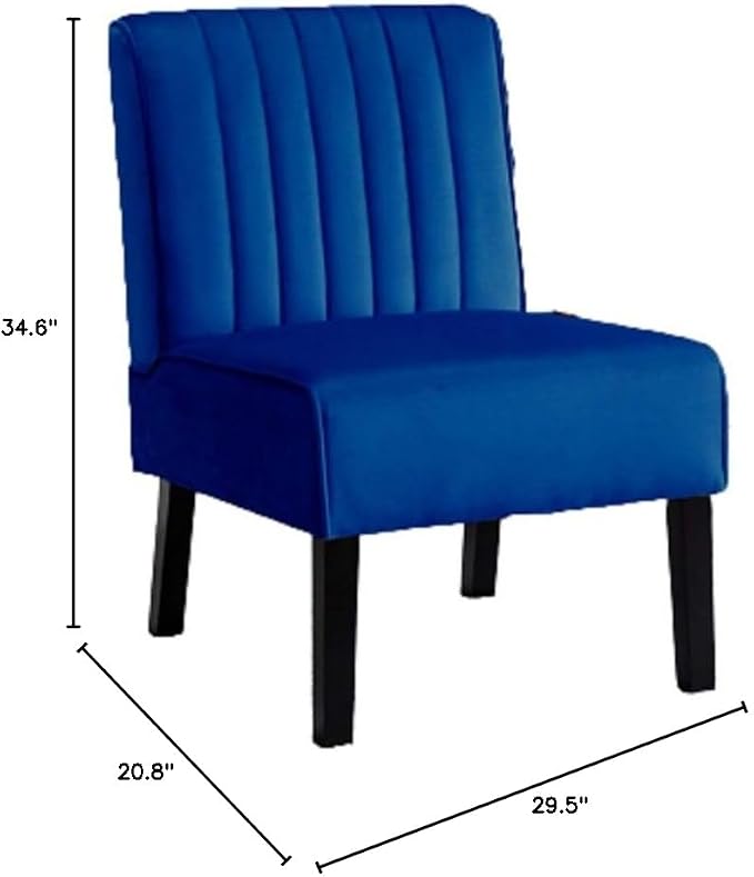 Container Furniture Direct Reese Mid Century Modern Accent Chairs Set of 2 - Image 2