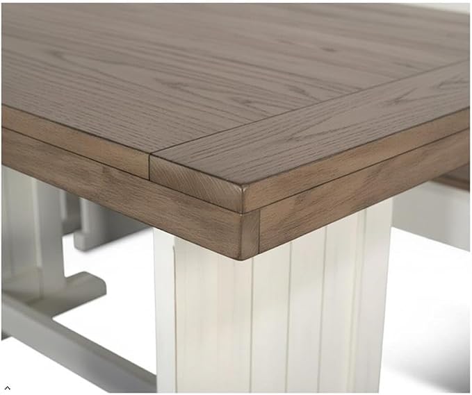 Pemberly Row Dining Set Wood, Rectangular in Off White - Image 8