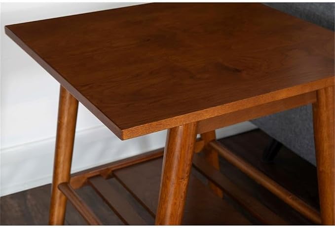 Linon Samantha Mid-Century Modern Living Room Wood Single Shelf End Table in - Image 8