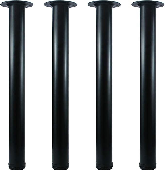 QLLY 20 inch Adjustable Metal Desk Legs, Heavy Duty Furniture Table Legs by QLLY