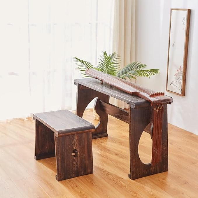 Asian Style Wooden Coffee Table Vintage Guqin Table Japanese Tea/Sofa/Table - Image 5
