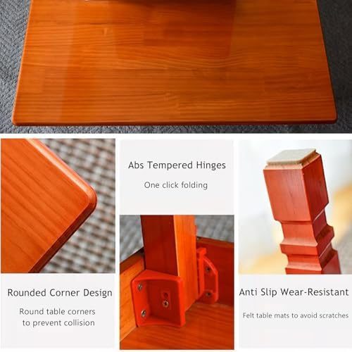 Korean Style Folding Solid Wood Low Table - Image 5