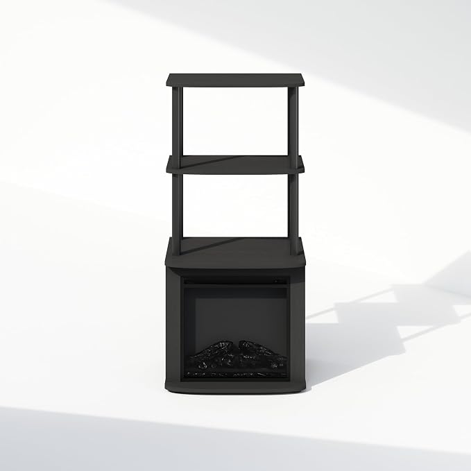 Furinno Turn-N-Tube Side Table, 3-Tier NO Heat Fireplace End Table - Image 7