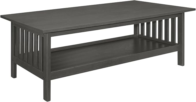 Classic Style Coffee Table and Two End Set Antique Gray Finish 3Pc Occasional - Image 3