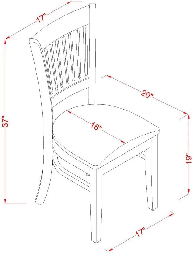 East West Furniture NDVA5-LWH-C 5 Piece Modern Dining Table Set Includes a - Image 14