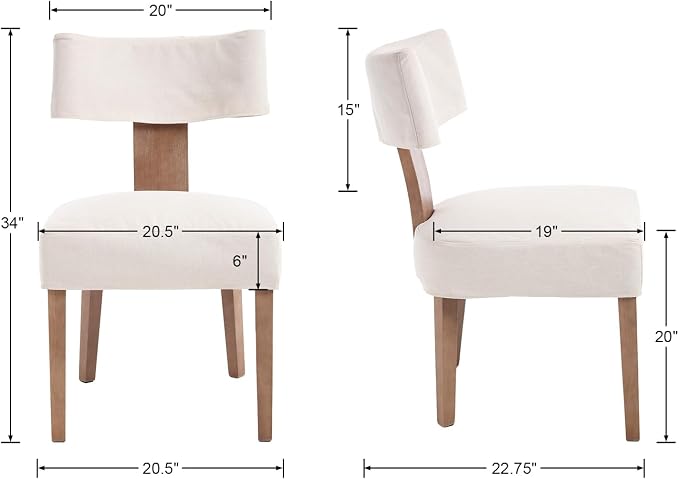 HNY Mid Century Modern Dining Chairs Set of 4 - Image 2