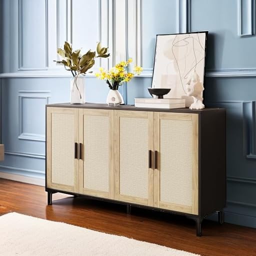 JASIWAY Buffet Cabinet with Storage, Modern Coffee Bar Cabinet Console Table - Image 2
