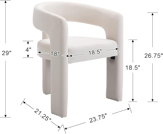 BESTANO Set of 3 Modern Velvet Fabric Upholstered Dining Chairs - Image 2