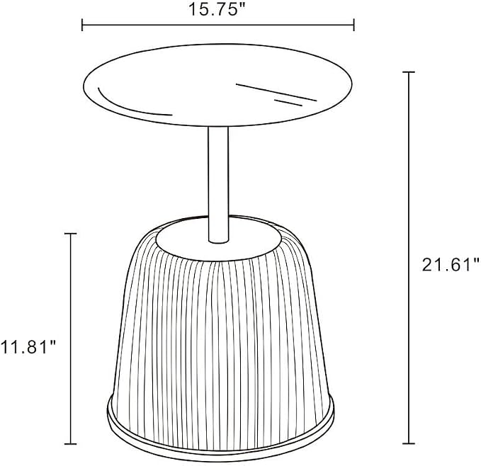 Manhattan Comfort Anderson Modern 15.75" Round End Tables 1.0 - Image 3