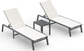 Ciokea Aluminum Foldable Lounge Chairs Set of 2 by CIOKEA