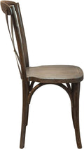 EMMA + OLIVER Gray Wash Dark Driftwood X-Back Chair by EMMAOLIVER
