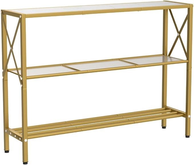 Hoctieon Gold Console Table, 3 Tier Entryway Table - Image 5