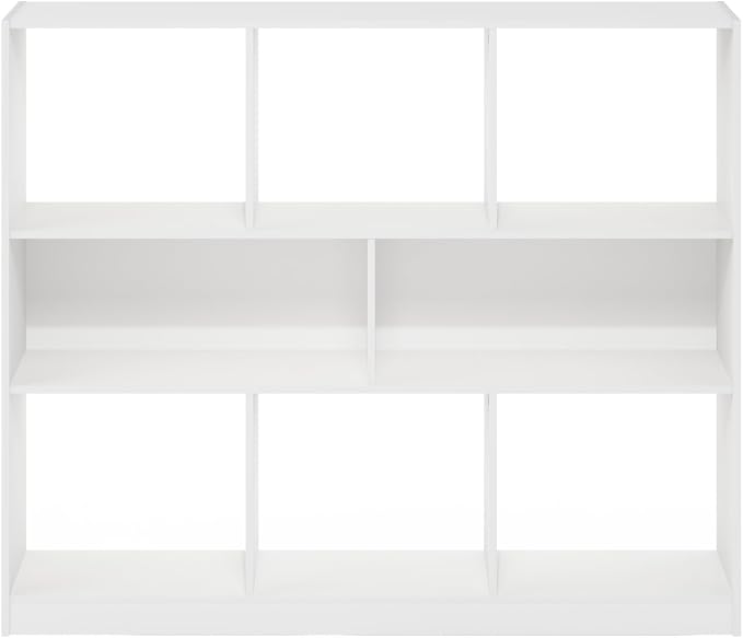 Furinno DALY Book Shelf, 8-Cube Bookshelf, Horizontal Cube Storage Organizer - Image 6