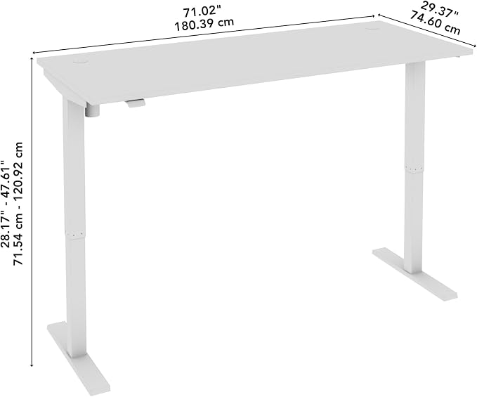 Bush Business Furniture 72-inch Electric Height Adjustable Standing Desk - Image 3