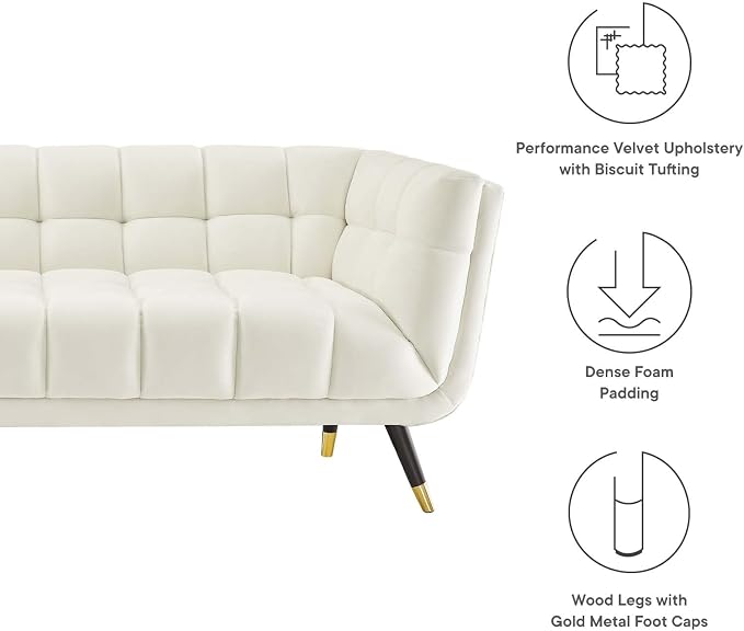 Modway Adept Contemporary Mid-Century Modern Performance Velvet Upholstered - Image 6