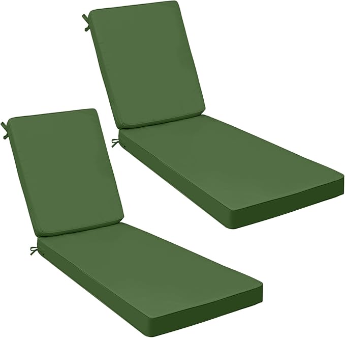 AAAAAcessories Outdoor Chaise Lounge Cushions, Waterproof Patio Furniture by AAAAAcessories