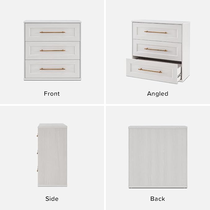 mopio Blake 3 Drawer Dresser for Bedroom, Chest of Drawers, Wood Dresser - Image 6